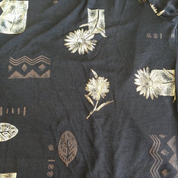 Es.Se Floral Black Maxi Dress- Size M - Picture 6 of 7